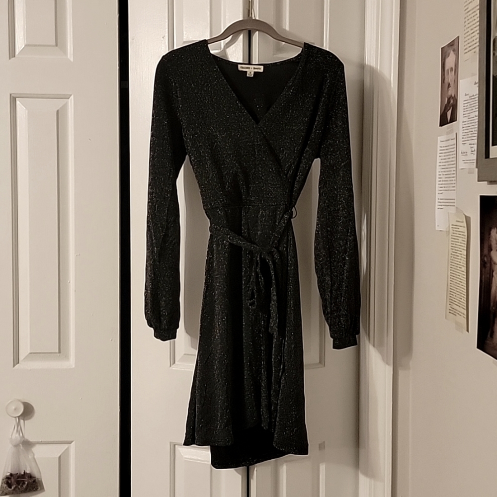 Versona Charmed Hearts Faux Wrap Dress